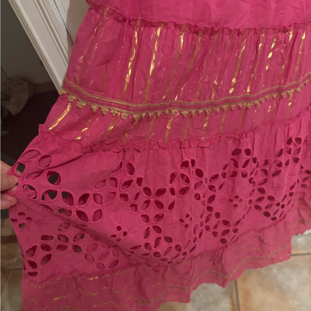 Women’s XL pink Farmers Market tiered dress - Picture 5 of 16